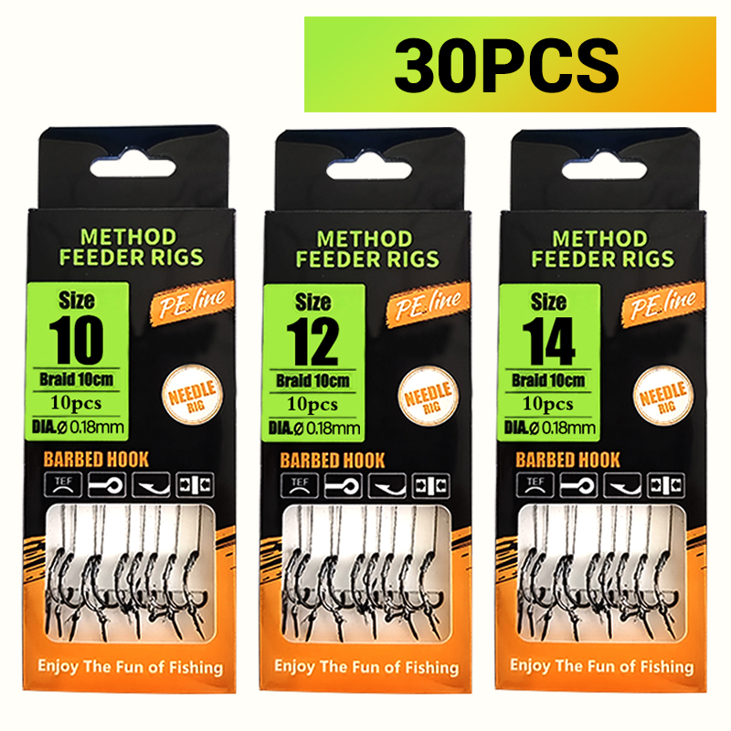 Fishing Hook Barbless - Karpervissen Rigs Voorgebonden, Method Feeder &