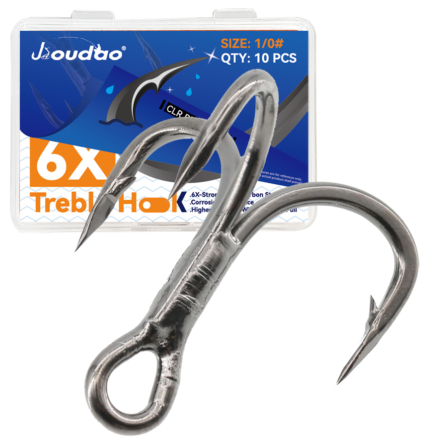 Fishing Hook Barbless - 6X Vissen Dreg 10 Stuks Drievoudige