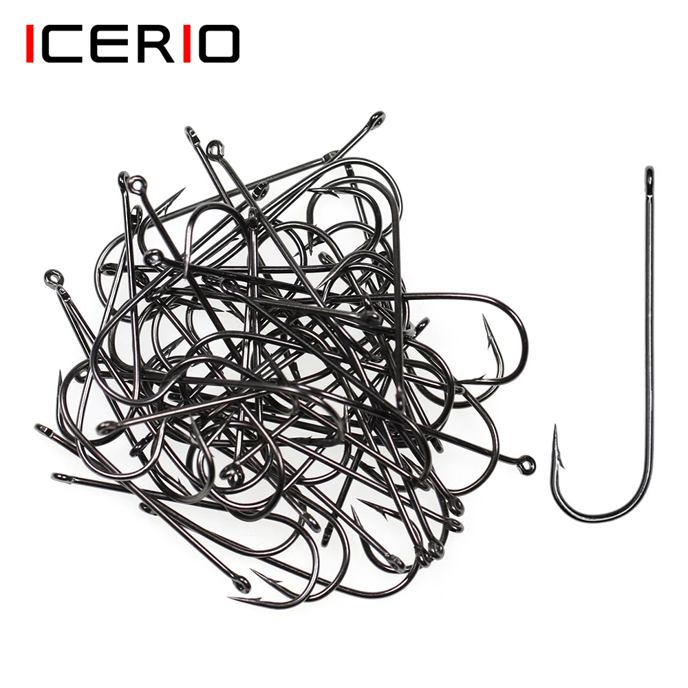 Fishing Hook Barbless - ICERIO 100 STUKS 16 # -