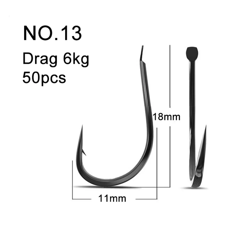 50 STKS Kleine Vishaken Koolst - Fishing Hook Barbless recensie en prijs